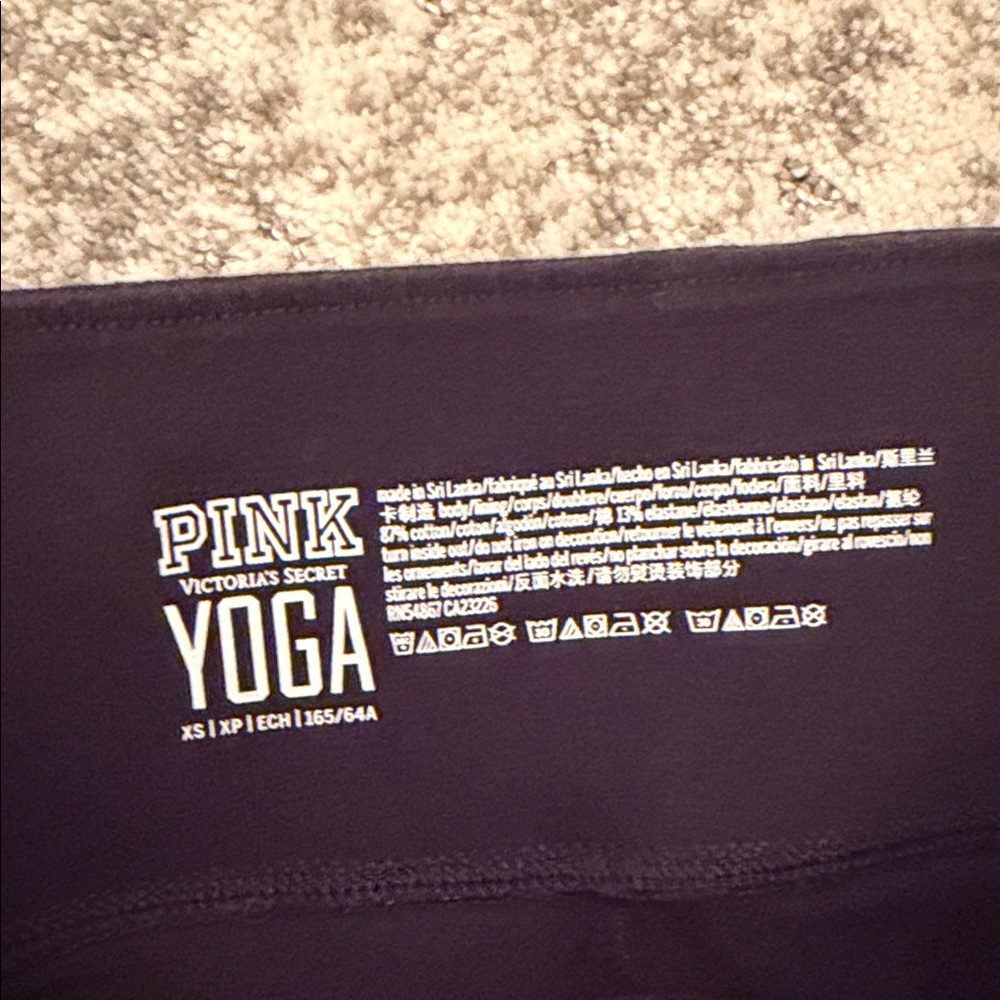PINK Victoria's Secret Black and Rose Gold  Leggings - Picture 3 of 3